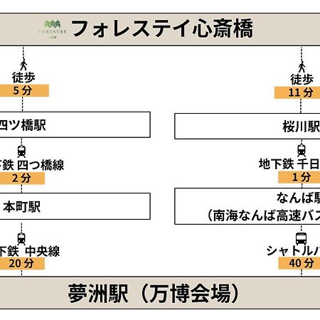 Forestay Shinsaibashi Osaka Bagian luar foto